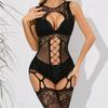 Сексуальное женское нижнее белье Женский облегающий сетчатый прозрачный комбинезон Взрослый дышащий эластичный стиль Одежда для парных игр