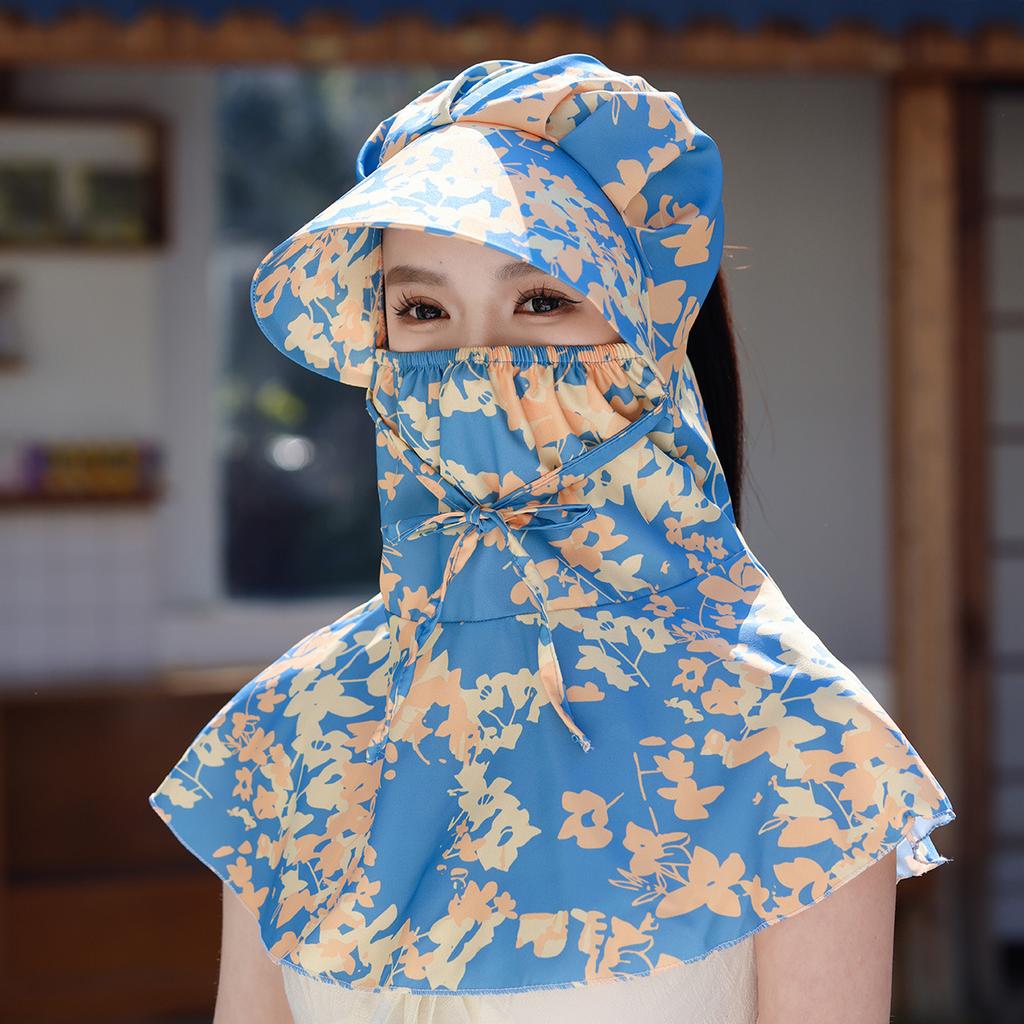 Уличная солнцезащитная кепка, ветрозащитная и пылезащитная, защита лица, защита шеи, шляпа-шаль, женская велосипедная солнцезащитная шляпа, маска для лица, интегрированная для сбора чая
