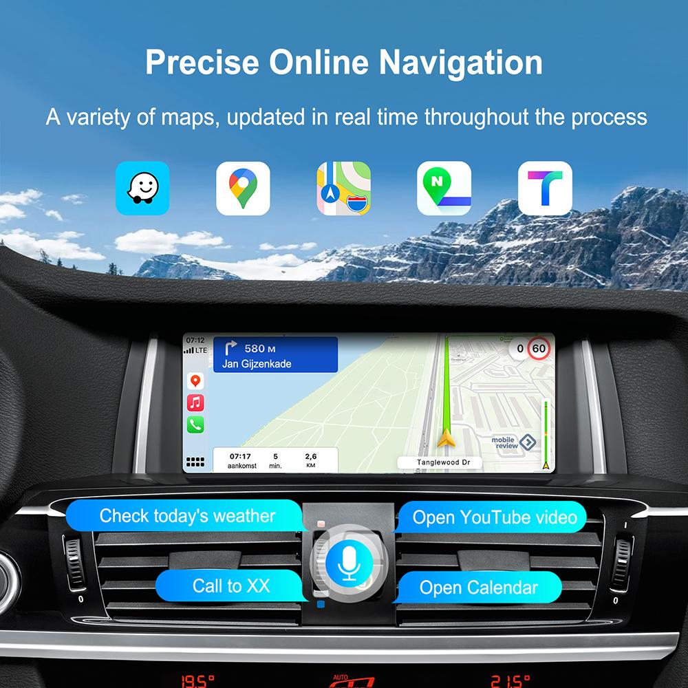 НОВЫЙ Беспроводной адаптер CarPlay Android Auto для BMW X5 E70 X6 E71 CCC CIC Bluetooth Навигация Mirror Link Интерфейсный модуль