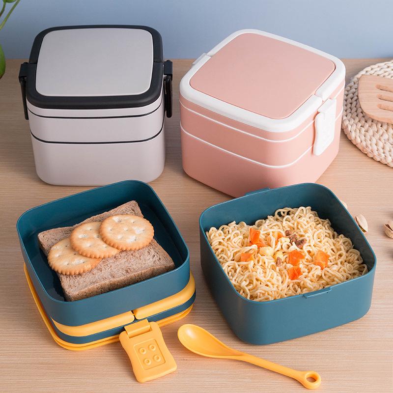 Japanese Multi-layer Insulated Bento Lunch Box - Portable, Microwave-Safe, and Fresh-Keeping.
