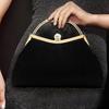 Women Evening Clutch Bag Glitter Rhinestone Party Dinner Bag Chain Pleated Fashion Gorgeous Elegant Messenger Bags