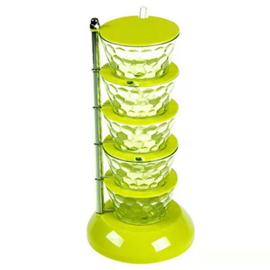 Прозрачная банка для приправ, пылезащитная прочная вращающаяся дизайнерская коробка