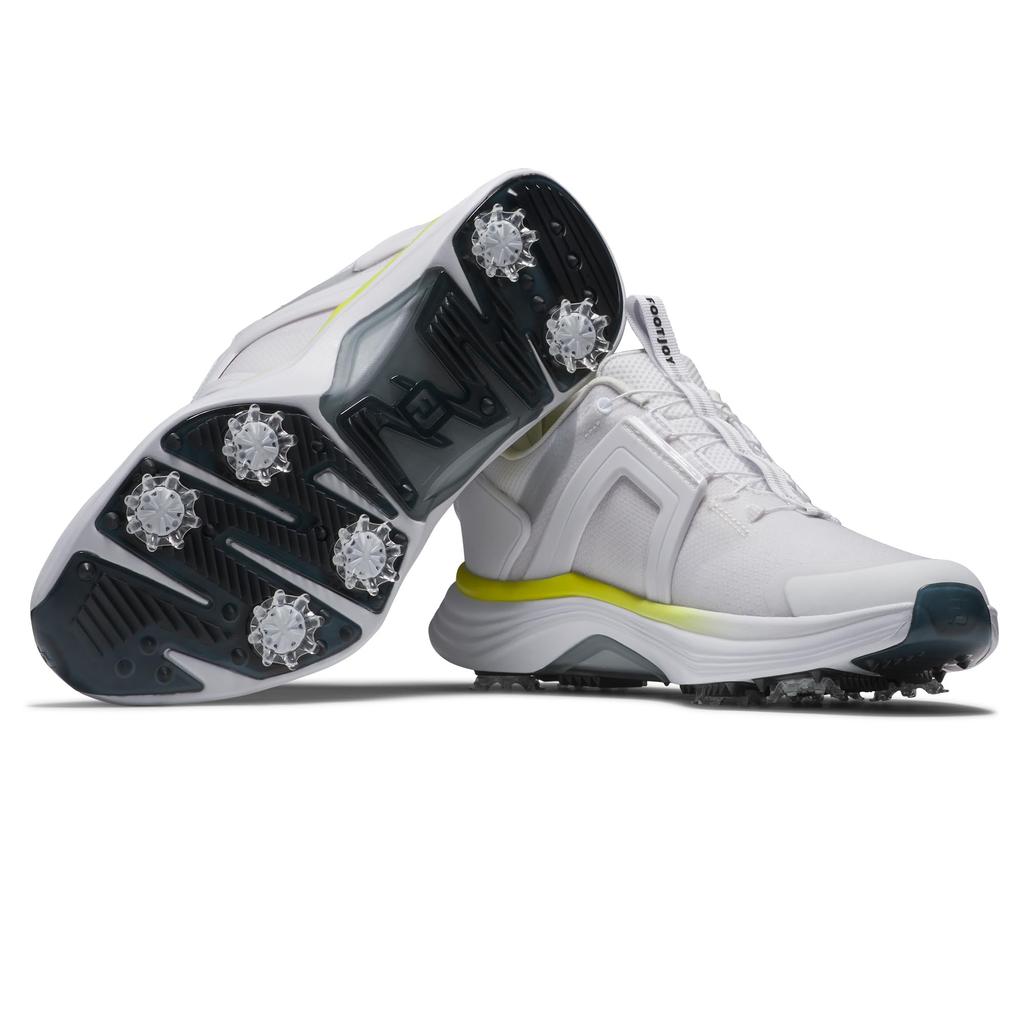 Женские туфли для гольфа FootJoy Hyperflex BOA 3E, бело-желтые, 22,5 см,