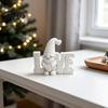 Изысканные 3D-печатные статуэтки персонажей, Фигурка гнома с буквами LOVE, Минималистичная белая садовая статуэтка для декоративных предметов, Праздничная атмосфера