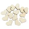 100Pcs Heart Shape Wooden Buttons Rustic Sewing Wedding Table Scatter Decor