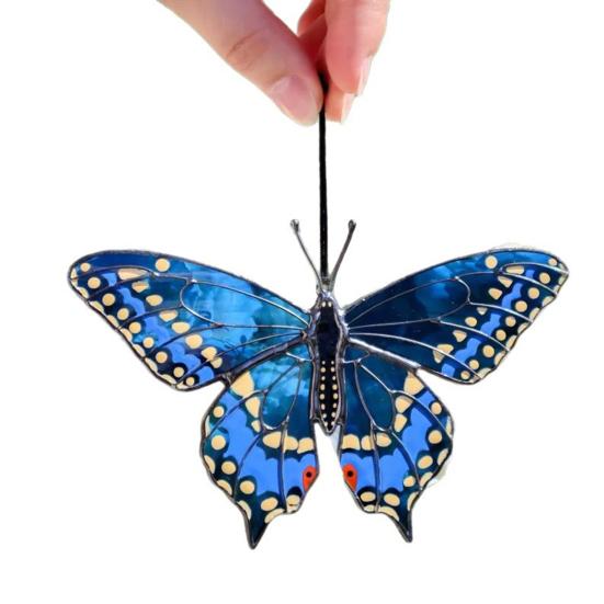 Подвеска-ловец солнца 'Бабочка' с шнурком, легко подвешивается, для помещения и улицы, украшение 'бабочка'