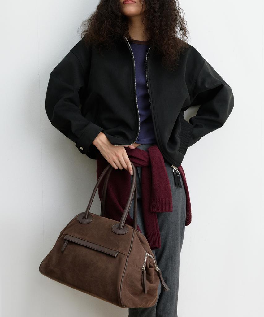 Christine Project Two Zipper Bag Suede Original(Brownie)