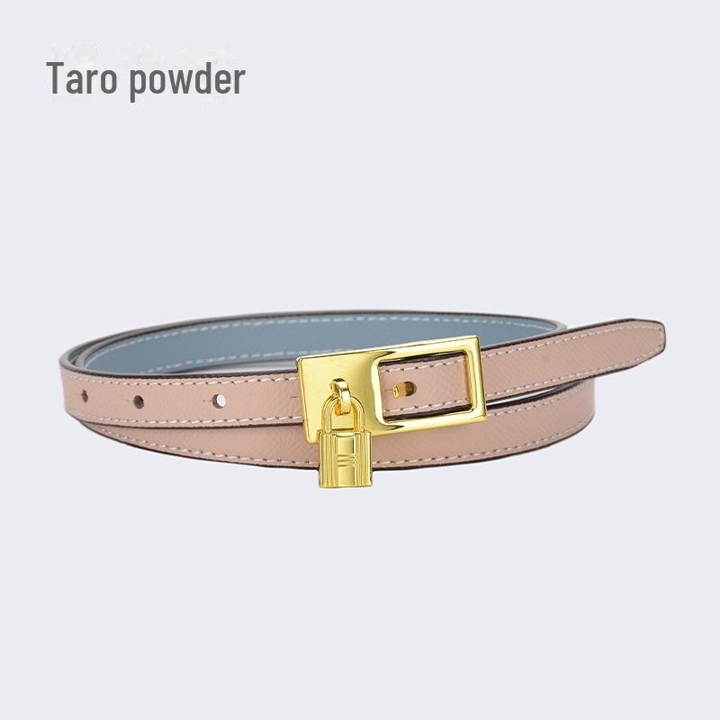 Женский модный кожаный ремень с пряжкой-фиксатором и регулируемыми карманами — тонкий универсальный дизайн