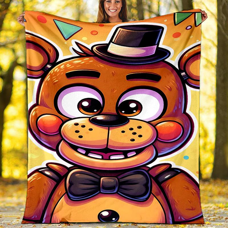 Five Nights at Freddy's Theme Printed Blanket - Perfect for Couch, Bed, Travel & Outdoor Use | Machine Washable, Cozy & Durable.