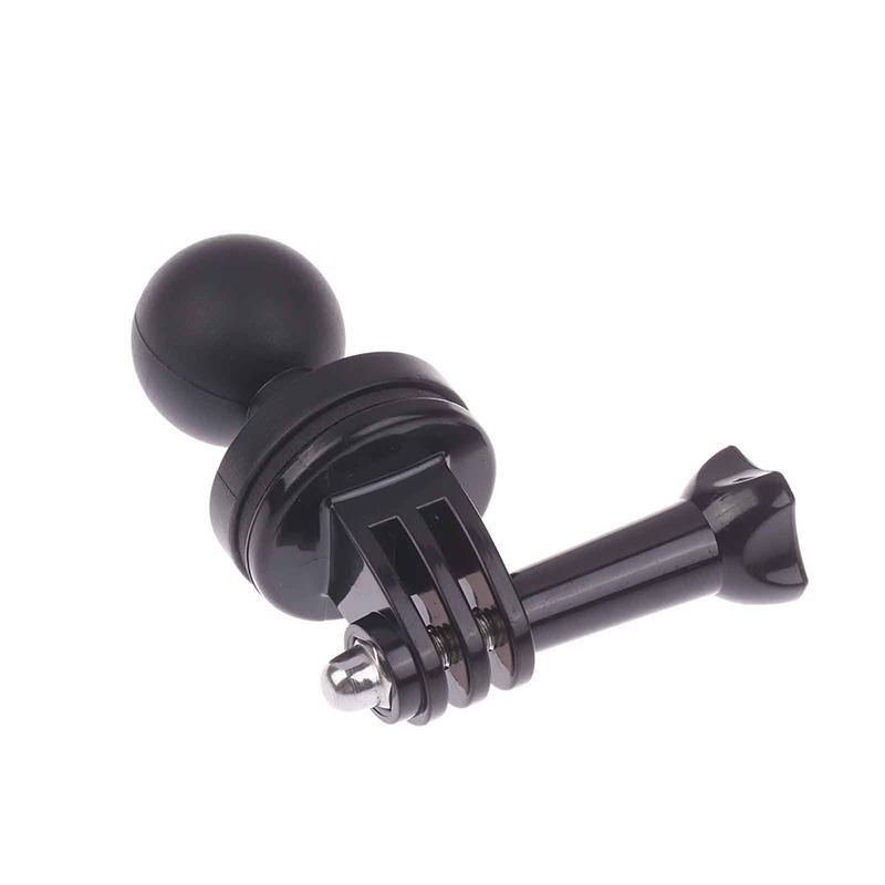 Universal 1" Aluminum Ball Mount Head Adapter With 1/4" Threaded For Double Socket Arm For Action Camera Support Stand