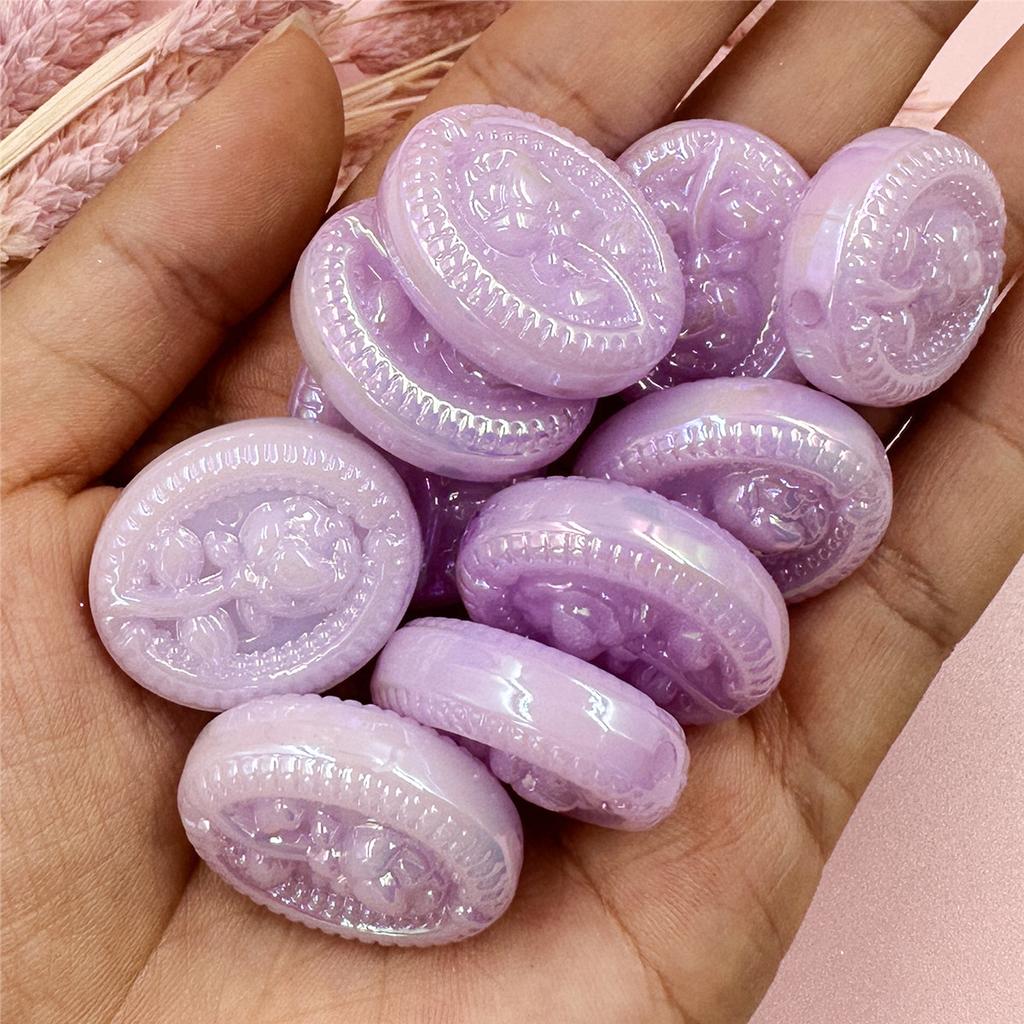 Home Party Supplies Acrylic DIY Jewelry Accessories For Bracelet Necklace Making 23.3*27.7mm Creative Charms Pendants Fashion 10Pcs Rose Flower Beads