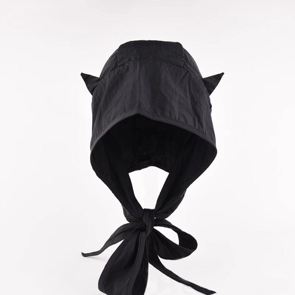 Solid Color Headscarf Hats Y2K Shawl Hat Fashion Sun Protection Caps Summer