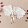 Lace Fake Collar Women Detachable Collars For Women False Collar Embroidery Floral Lolita Lapel Half Shirt Shawl Wrap Decoration