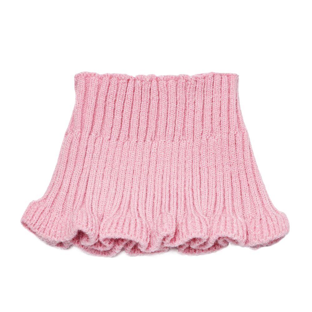 Winter Solid Color Ruffle Autumn Knitted Scarf Women Bib Neck Guard Korean Style Fake Collar