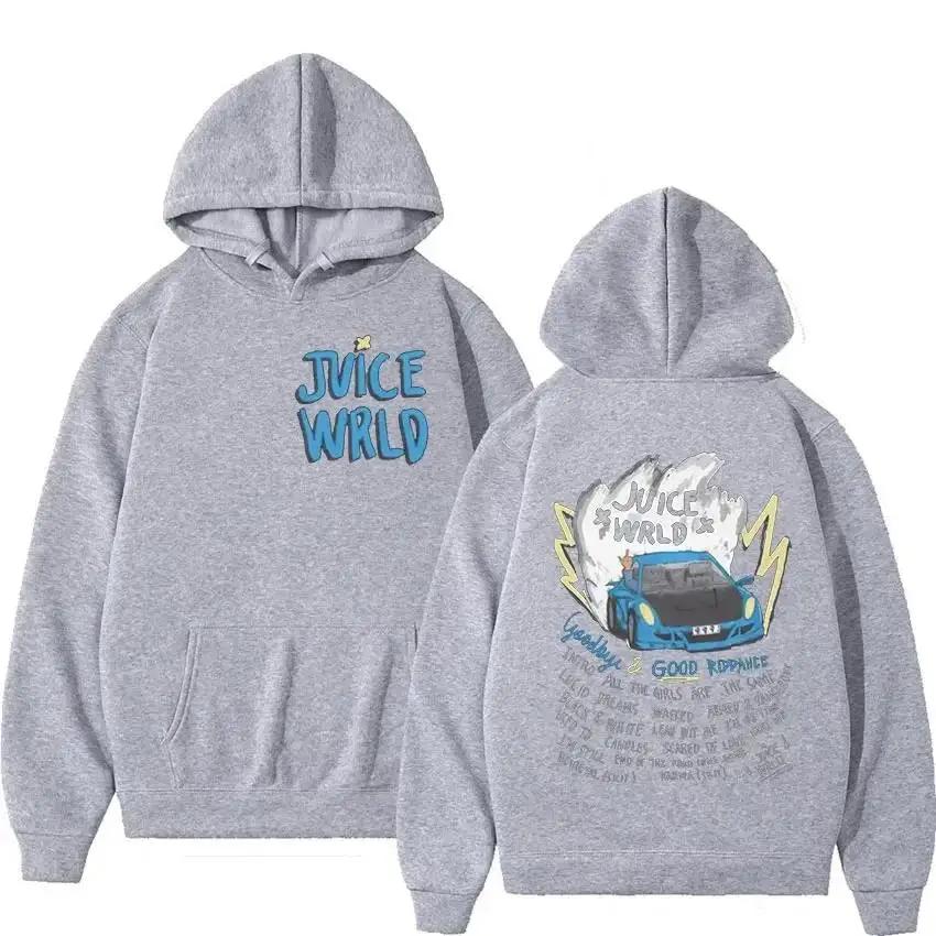 Мужская и женская толстовка с капюшоном рэпера Juice Wrld, толстовка в стиле городской моды, популярная хип-хоп толстовка, уличная одежда с длинным рукавом