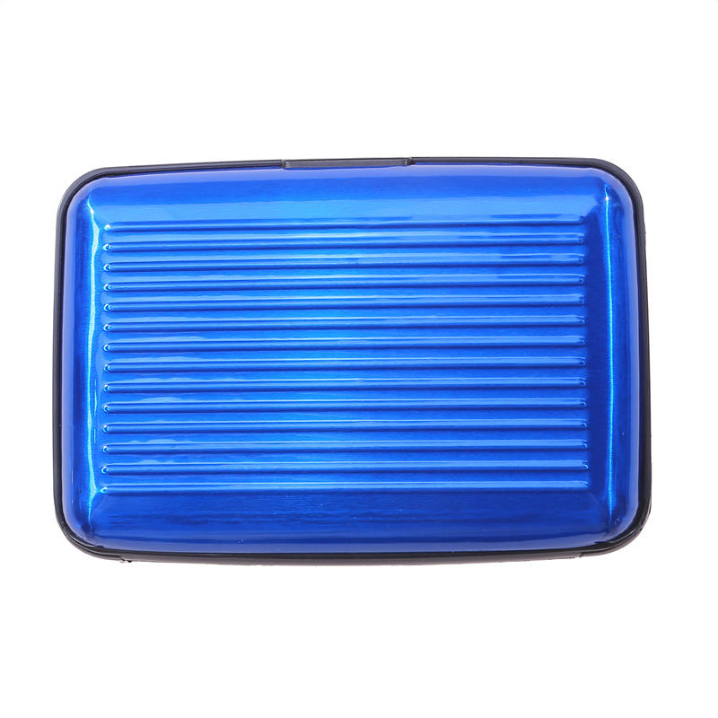 8 слотов RFID держатель для кредитных карт протектор алюминиевый металлический кошелек для кредитных карт держатель для визитных карточек для мужчин и женщин Подарочная коробка