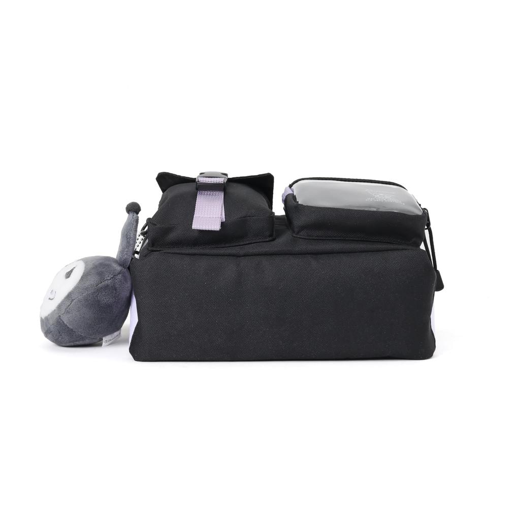 263320 Shoulder with Plush Casual Style [Sanrio] Bag, Polyester, Toy, Kuromi, Cinnamoroll, Pochacco, (Kuromi)
