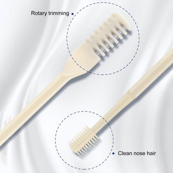 Nasal Hair Cutter 360 Degree Rotating Washable Double Head with Cleaning Brush Nose Hair Cleaning Removal Implement Home Supply