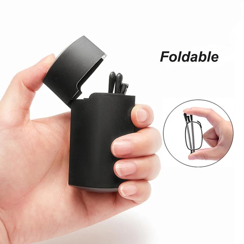 Портативные складные очки для чтения с защитой от синего света для мужчин и женщин, овальная оправа, сверхлегкие очки HD для пресбиопии, унисекс