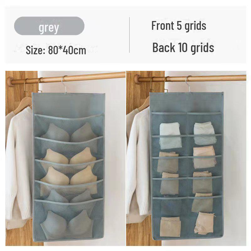 Двусторонний подвесной органайзер для бюстгальтеров и носков