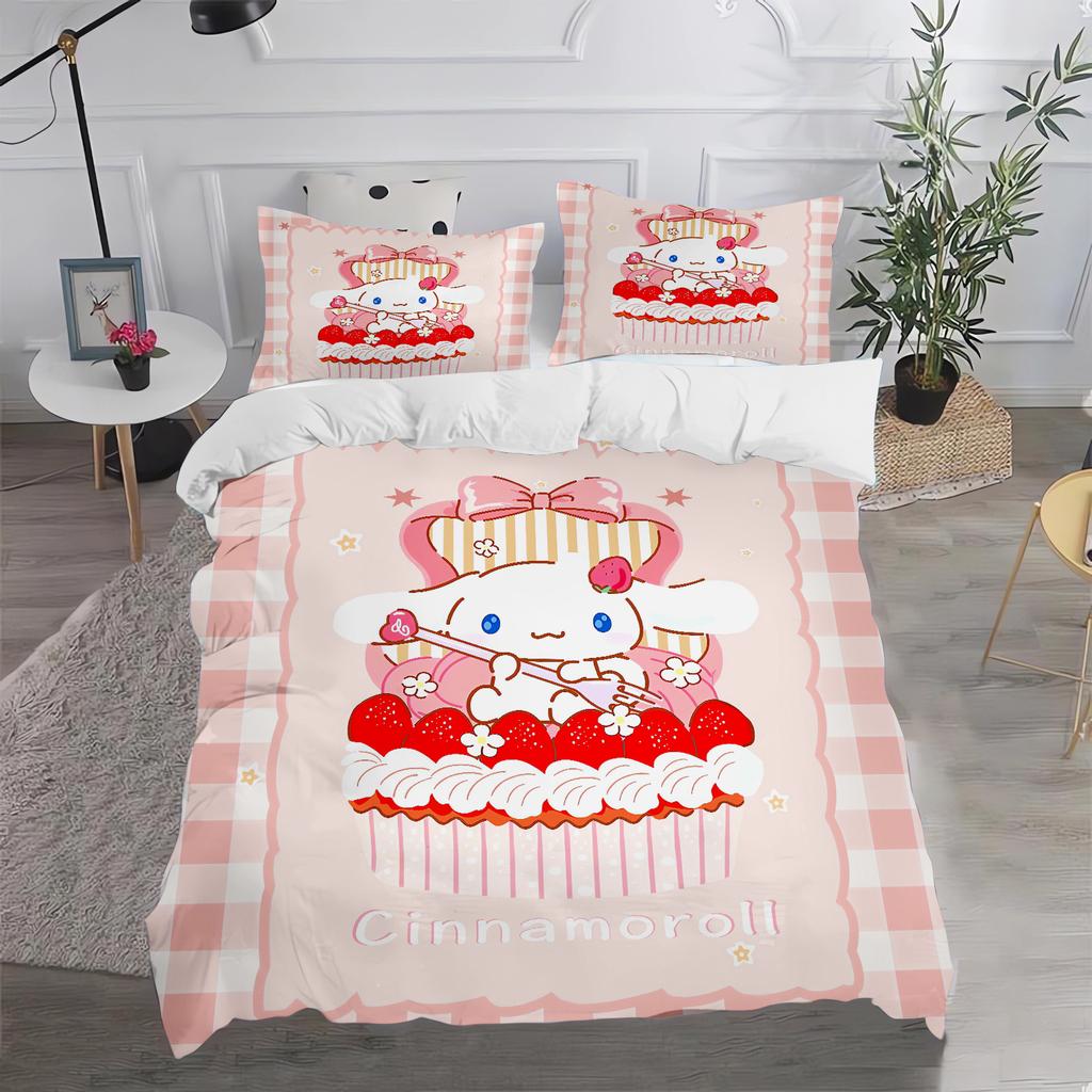 Cinnamoroll Sanrio Quilt Cover, Anime Printed Cartoon Duvet, Skin-Friendly, Breathable, Cute, Warm, Bedding, Warmth, New Design