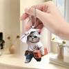 Cat Pendant Car Ornament Hanging Realistic Animal Cat Rearview Mirror Hanging Decor Acrylic Car Charm Party Festival Gift for Car Lovers