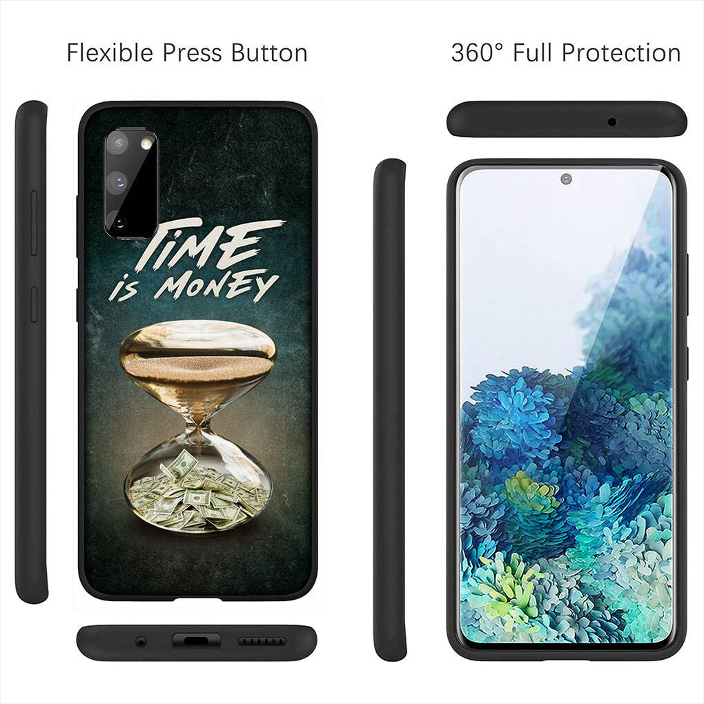 Чехол для iPhone 17 16 15 Xiaomi Poco Redmi Note 14 13 12 11 Pro Max 9 16e Samsung Galaxy S25 S24 S23 OPPO Huawei Время - деньги 100 долларов Чехол для телефона