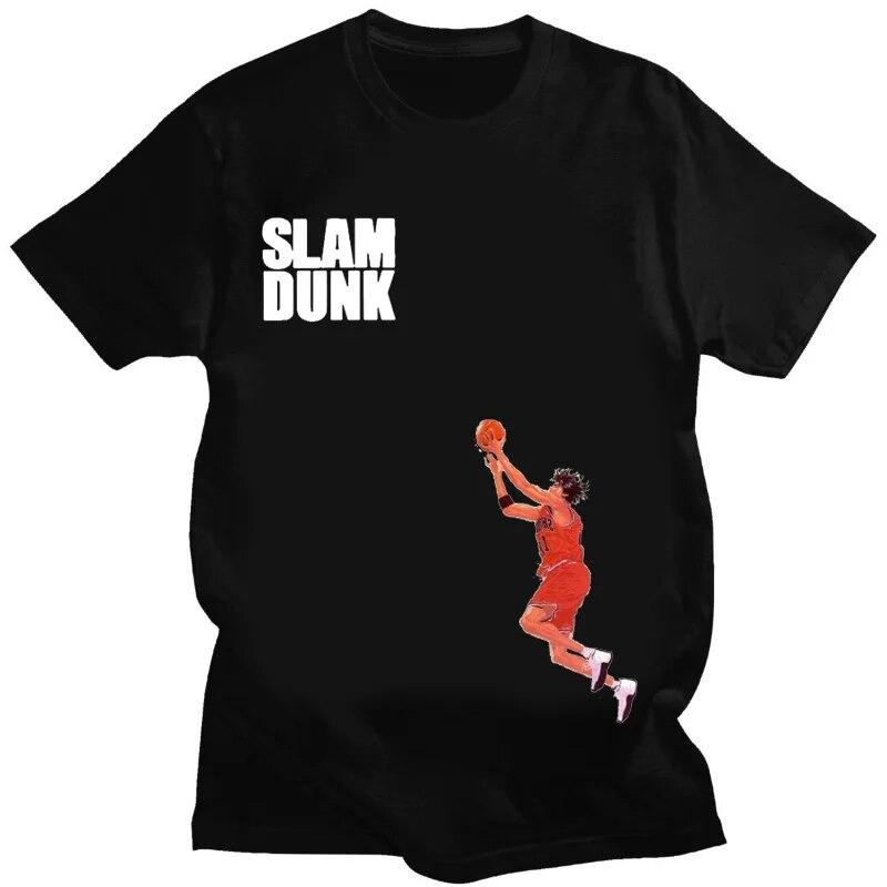 Футболка унисекс Y2k, футболка из чистого хлопка с короткими рукавами SLAMDUNK с буквенным принтом, дышащая, удобная и минималистичная
