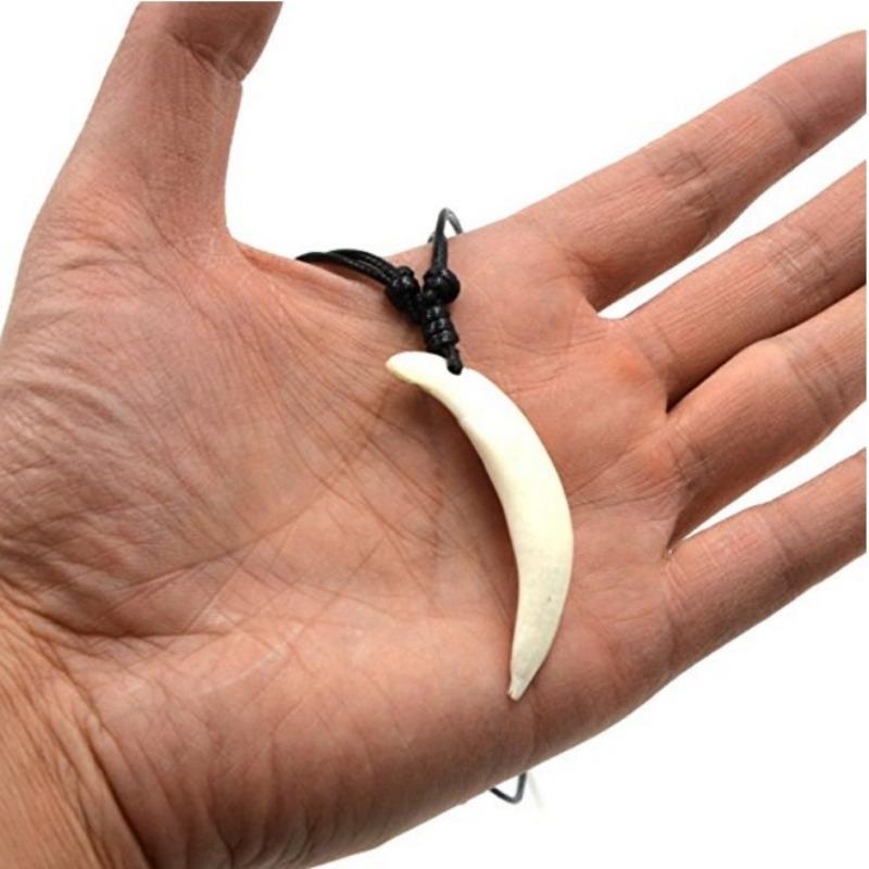 Мужское ожерелье с подвеской в виде зубов, клыков дикого кабана, племенного амулета