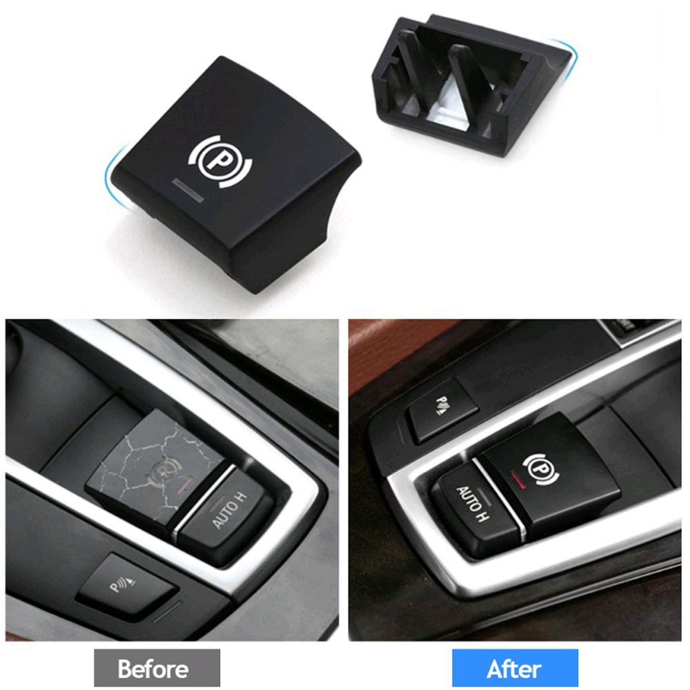 1x Auto Car Handbrake Parking Brake P Button Switch Cover For BMW 5 7 F01 F02 F07 F10 F11 F18 F30 520 523 730 2009-2017
