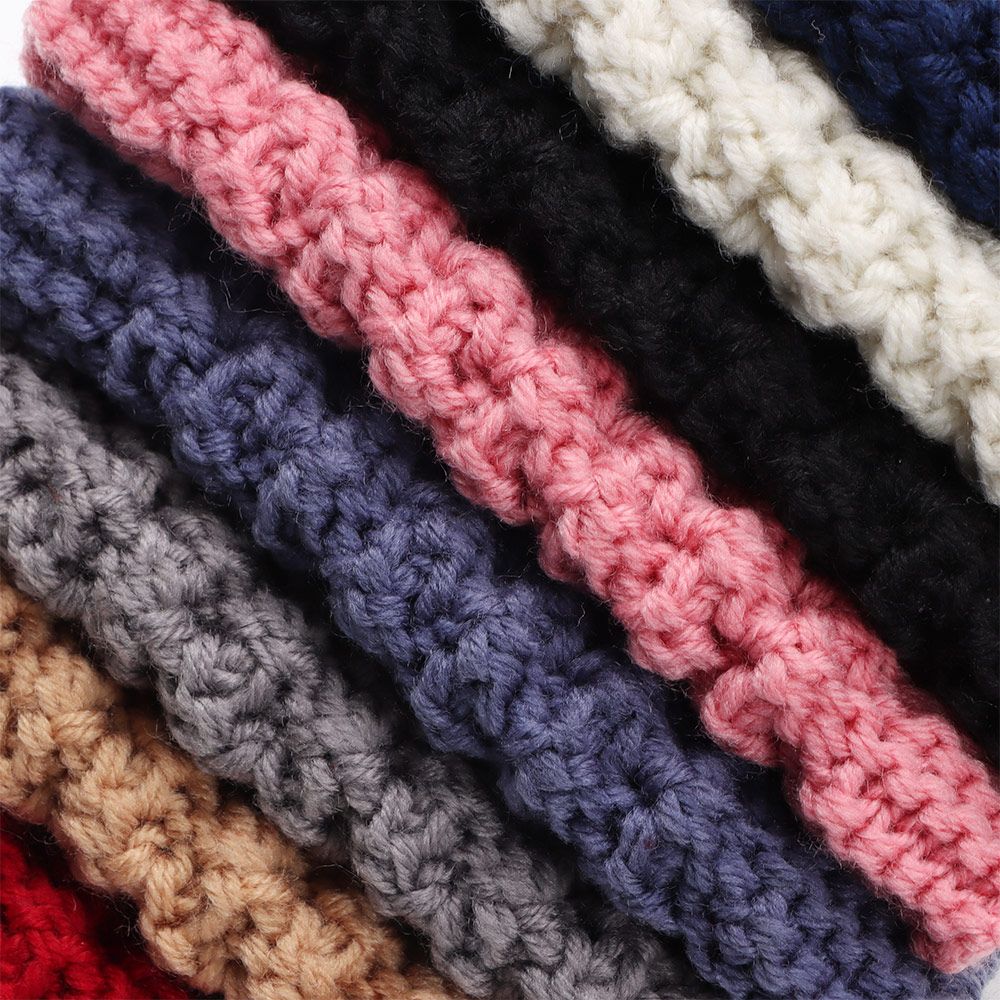 Warm Soft Stretch Scarf for Girls Warmers Hat Head Wraps Knitted Turban Winter Headbands