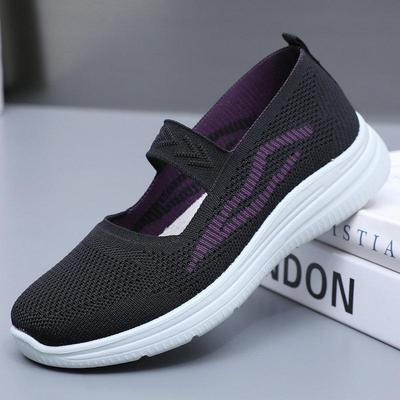 Женские дышащие тканевые туфли с мягкой подошвой и противоскользящей подошвой для женщин среднего и пожилого возраста