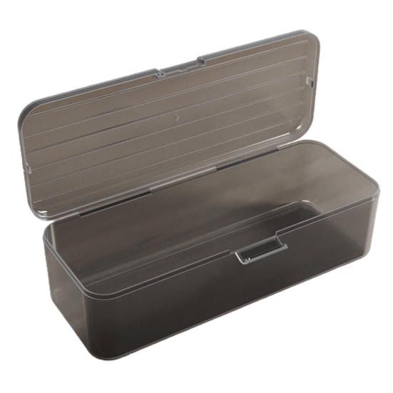 Пенал большой емкости, компактный прозрачный пластиковый ящик для хранения для дома, школы, офиса