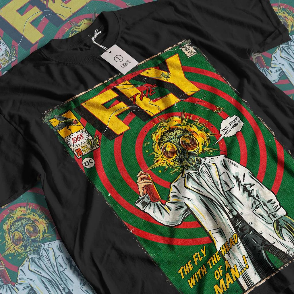 The Fly T-Shirt and kids tshirt: Vintage Horror Movie Graphic Tee, Sci-Fi Film