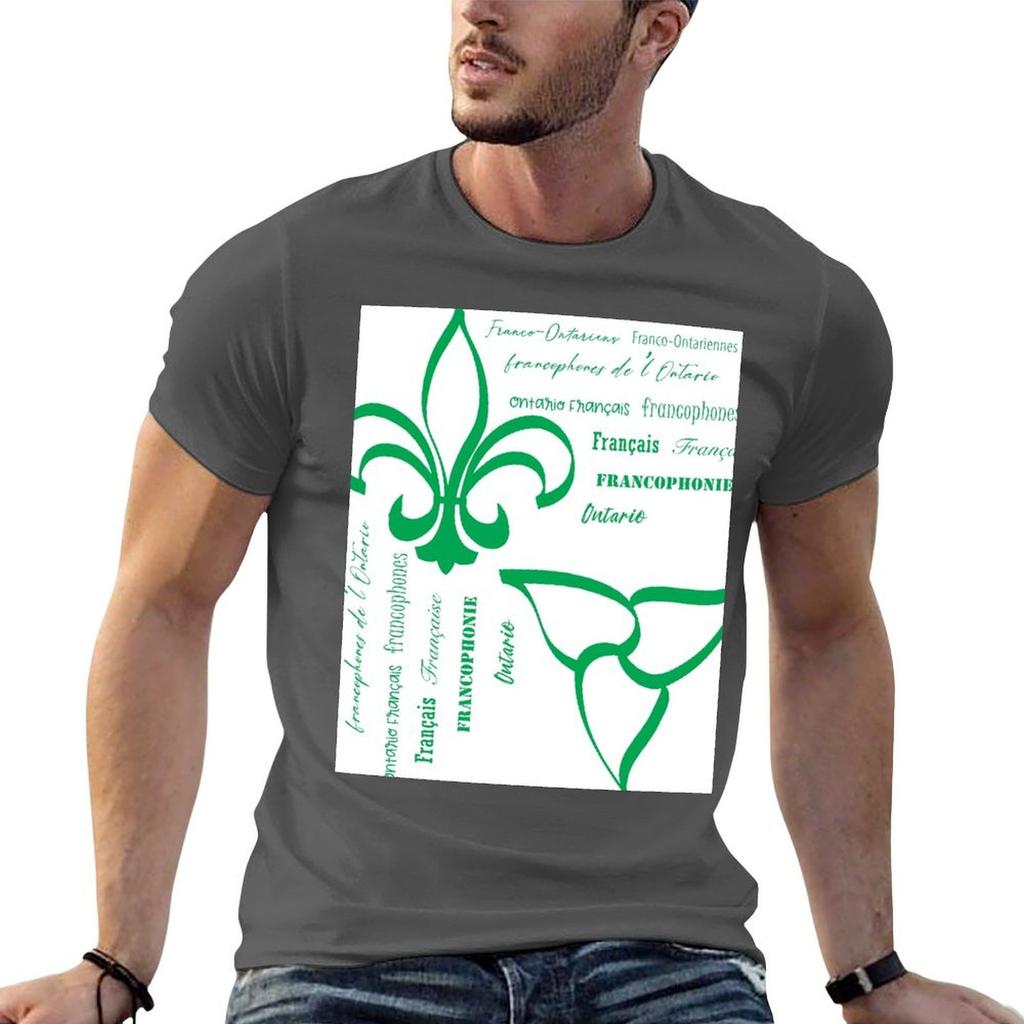 FrancoOntarian logo design with textphrases TShirt Standard Fit Solid Tee Shirt