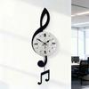 Настенные часы с музыкальной нотой Акриловые Подвесные Аналоговые для кабинета Фермерский дом Детская Комната Вечеринка