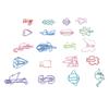 100pcs Paper Clips Multipurpose Cute Exquisite Colored Plating Reusable Metal Paperclips for Office