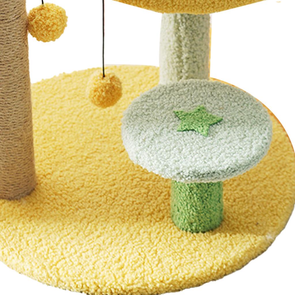 Cat Tree with Sisal Scratching Post Cactus Shape Multifunctional Breathable Cat Climbing Stand for