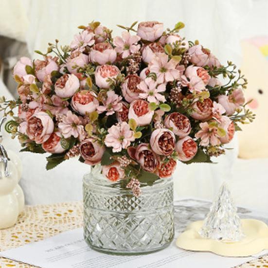 Искусственный цветок, изысканное мастерство, имитация розы, реалистичный цветок из искусственного шелка для домашнего свадебного украшения