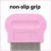 Terminator Lice Comb with Micro Grooved Spiral Teeth Durable Stainless Steel Hair Care Nit Remover Safe Fine Tooth Comb