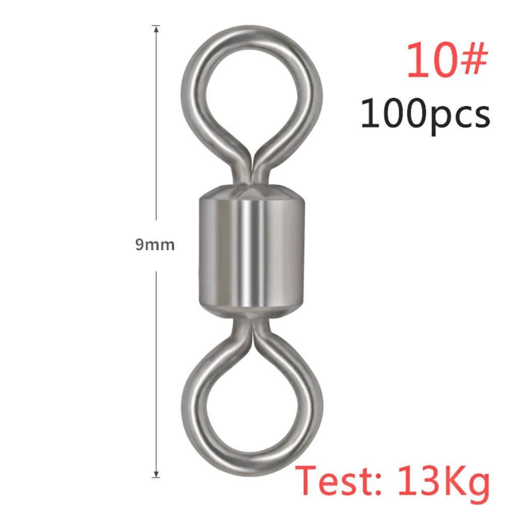 Eight Shaped Ring Swivel Connector Fishing Rolling Swivel Fishing Gear Ball Bearing Barrel