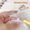 Knitting Tools Thimble Ring Knitting Loop Crochet Yarn Guides Peacock Shape Ring Sewing Accessories