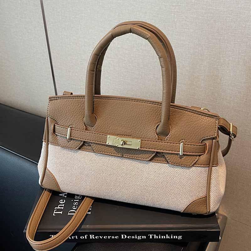 Модная и нишевая ручная сумка Kelly с цветовыми блоками, сумка через плечо