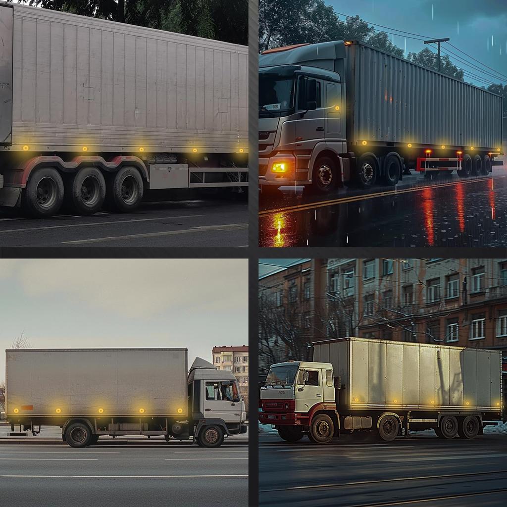 Светодиодный габаритный фонарь 12В 24В Желтый габаритный фонарь для прицепов и грузовиков 10 светодиодов Габаритный фонарь Широкий фонарь Придорожный фонарь Боковой фонарь Высокая яркость Освещение