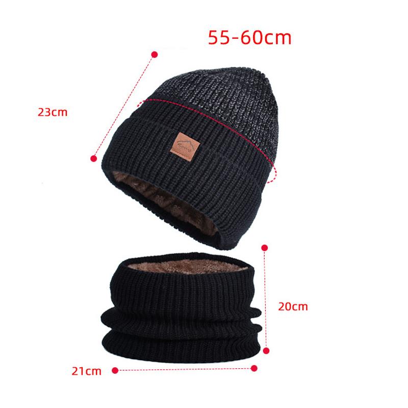 Зимняя уличная морозостойкая шапка, шарф, костюм, бархатная теплая вязаная шапка, велосипедная шерстяная шапка с защитой ушей