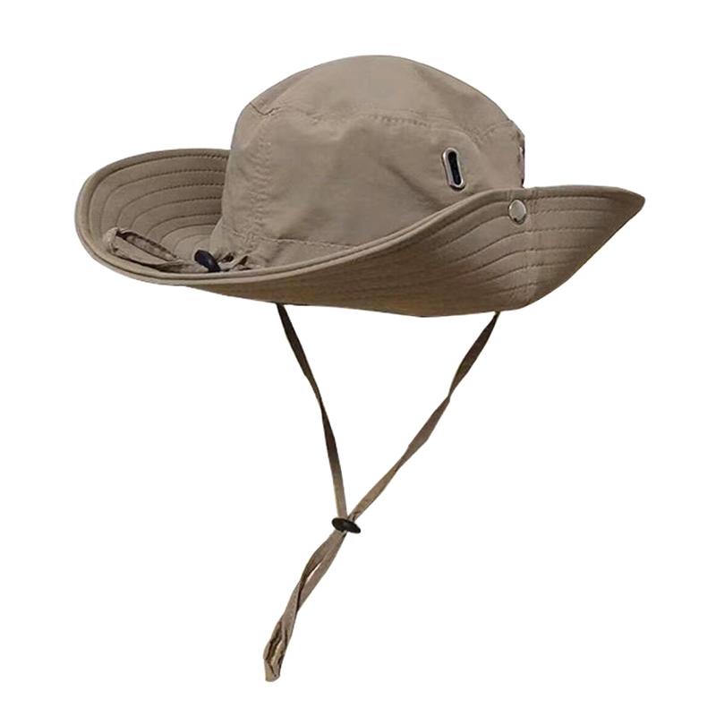 Retro Women's Mountaineering Hat Spring Summer Outdoor Camping Drawstring Western Cowboy Simple Sunshade Fisherman Cap