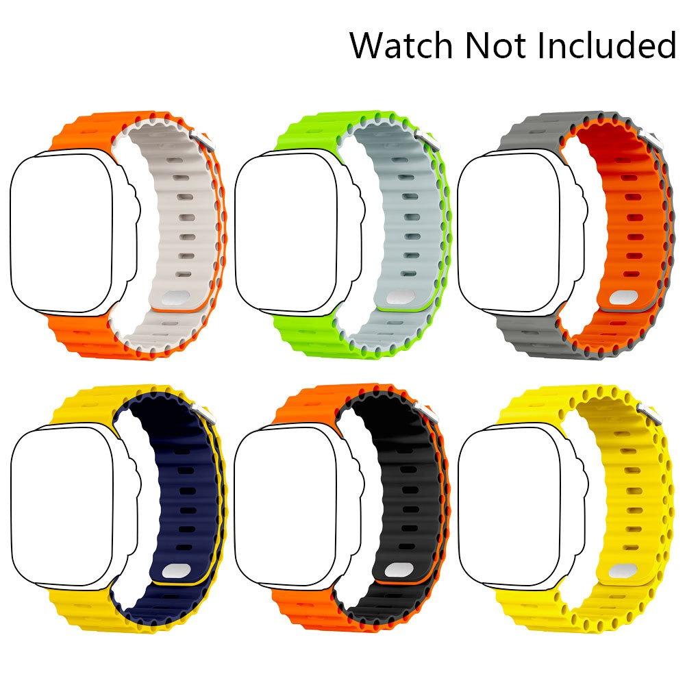 Силиконовый ремешок Ocean для Apple Watch Ultra 3/2 49 мм Серии 11/10 46 мм 42 мм 9 8 7 45 мм 41 мм Ремешок для часов iWatch 6 5 SE 44 40 мм