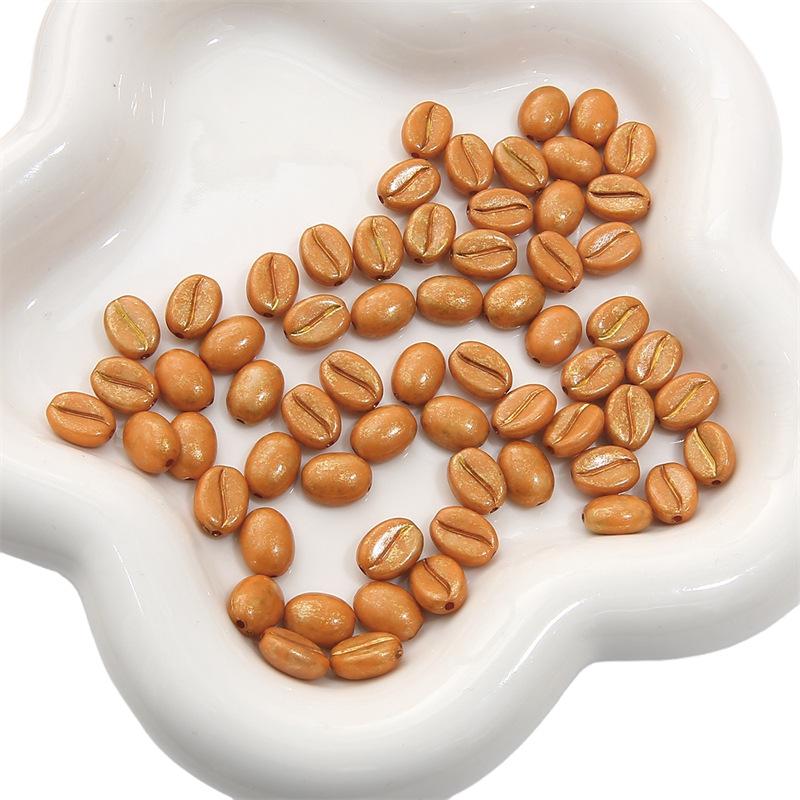 Бусины для браслета ручной работы 8x10 мм Акриловые кофейные зерна Бусины-рассыпки Аксессуары для самостоятельного изготовления Бусины для браслетов Нитки для браслетов Разделительные бусины