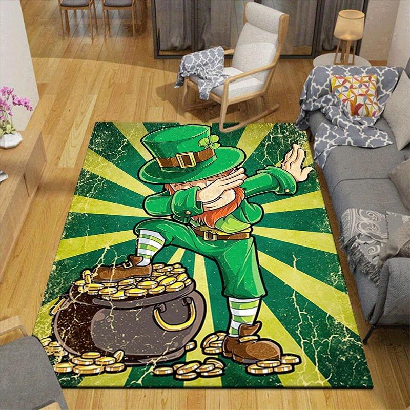 1pc Lucky Old Man Pattern Area Rug, Anti slip Non Shedding Stain Resistant Carpet