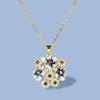 Exquisite Necklace for Women Colorful Flower Pendant Handmade Enamel Exaggerated Flower Necklace Women's Fall Sweater Chain